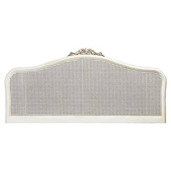 French inspired ivory rattan headboard from Willis and Gambier