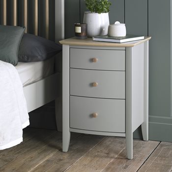 Whitby Scandi 3 drawer bedside from Bentley Designs
