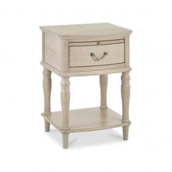 Bordeaux chalk oak bedside 1 drawer by Bentley Designs