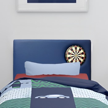 Unique Dartboard Children's Upholstered Headboard