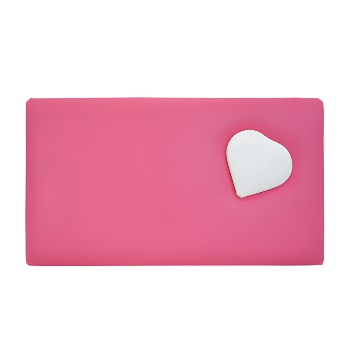 Childrens Pink With White Heart Bed Headboard