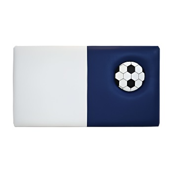 Childrens Blue And White Football Bed Headboard