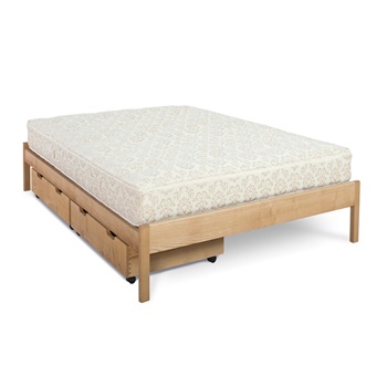 Wooden platform bed bases for headboards.