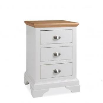 Hampstead 3 drawer two tone bedside cabinet by Bentley Designs.