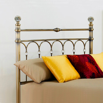 Krystal Antique Brass Headboard By Bentley, Brass Headboard Full Size Bed