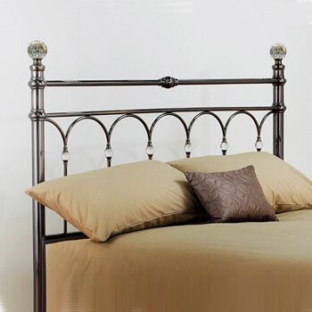 Krystal antique nickel headboard by Bentley Designs