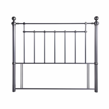 Ledbury antique silver metal headboard