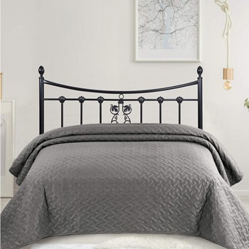 Marseilles black metal headboard