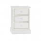 Ashby white 3 drawer bedside by Bentley Designs - view 2