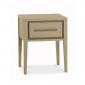 Rimini aged oak bedside 1 drawer by Bentley Designs. - view 2