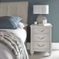 Montreux soft grey bedside 3 drawer by Bentley Designs. - view 1
