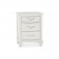 Montreux soft grey bedside 3 drawer by Bentley Designs. - view 2