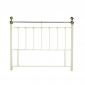 York Cream And Brass Metal Divan Bed Headboard - view 1