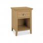 Bentley Designs Hampstead oak 1 drawer bedside cabinet.  - view 1