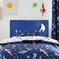 Children's Blue With White Moon Bed Headboard - view 1