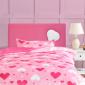 Children's Pink With White Heart Bed Headboard - view 1