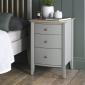 Whitby Scandi 3 drawer bedside from Bentley Designs - view 1