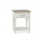 Montreux soft grey and washed oak bedside 1 drawer by Bentley Designs. - view 2