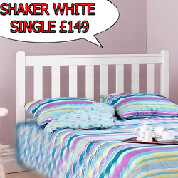 shaker white heaboard