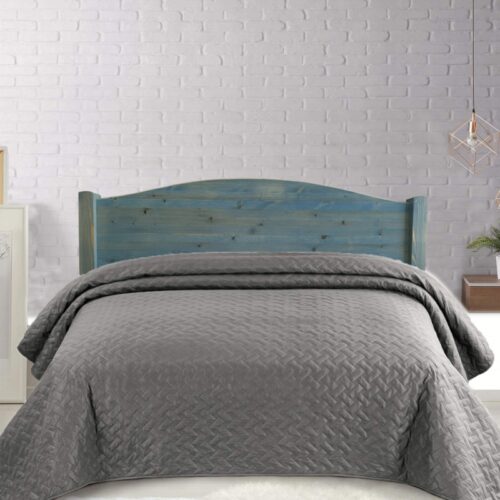 Portland blue wooden divan headboard
