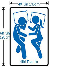 Double 4ft6 size bed dimensions