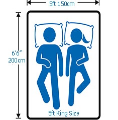 King 5ft size bed dimensions