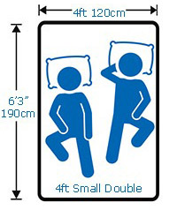 Small double 4ftft size bed dimensions