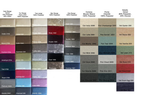 fabric swatches for upholstered headboards