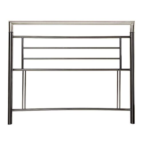 Beverly black and shiny nickel headboard