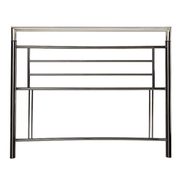 Beverly black and shiny nickel headboard