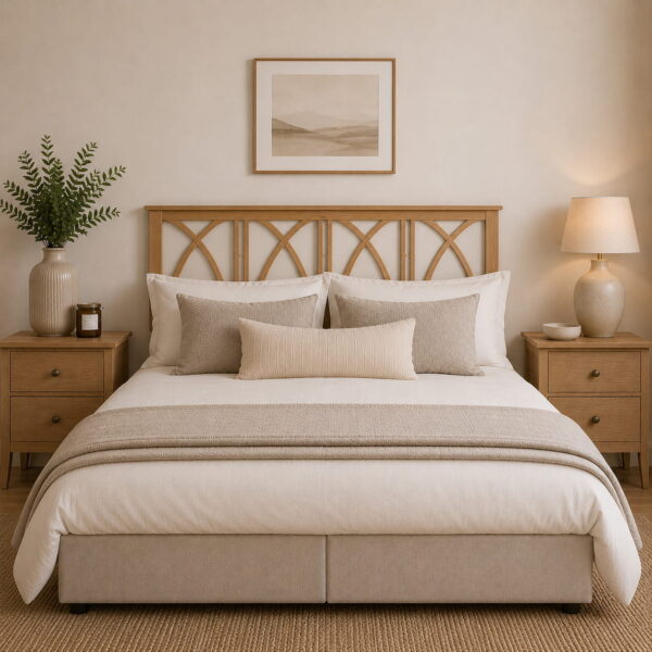 buckingham solid oak divan bed headboard