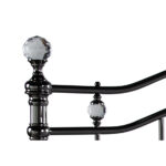 Cambridge black nickel metal headboard finial