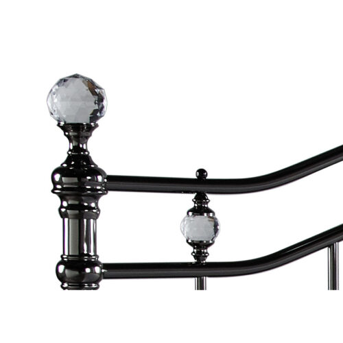 Cambridge black nickel metal headboard finial