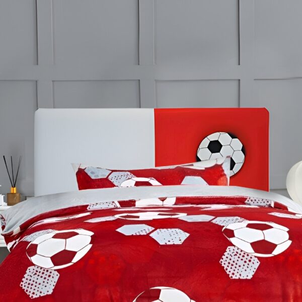 Red & White Football Headboard | Kids Single Beds