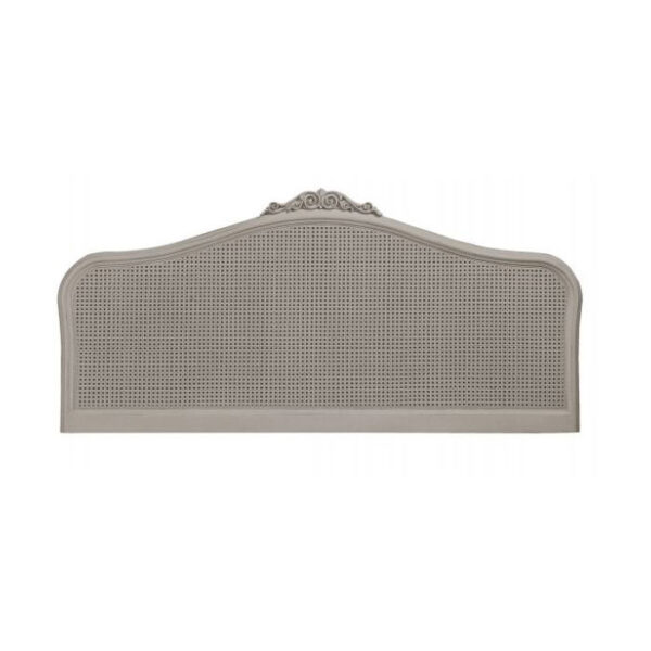 French Inspired Grey Rattan Headboard