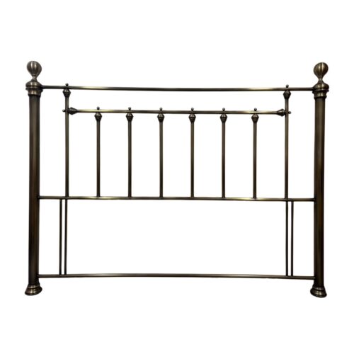 Gloucester antique brass metal headboard