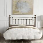 Gloucester antique brass metal divan headboard