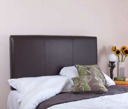 heritage real brown leather divan headboard