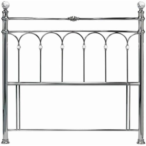 Krystal antique nickel divan bed headboard