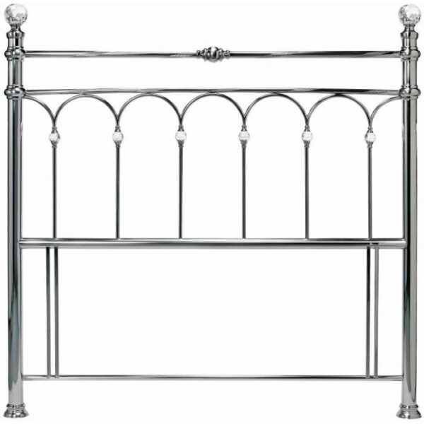 Krystal antique nickel divan bed headboard