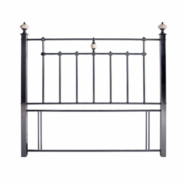 Oxford black nickel divan headboard