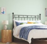 Victorian iron metal black divan headboard