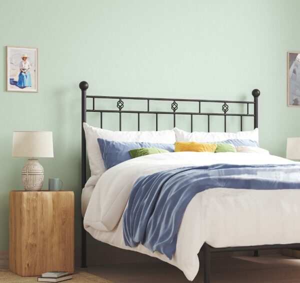 Victorian iron metal black divan headboard