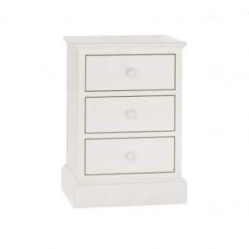 Bentley Designs Ashby white 3 drawer bedside