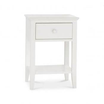 Ashby white 1 drawer bedside