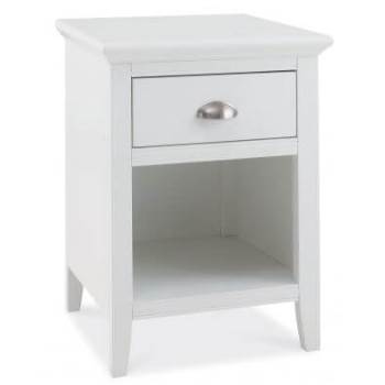 Hampstead White 1 Drawer Bedside Cabinet