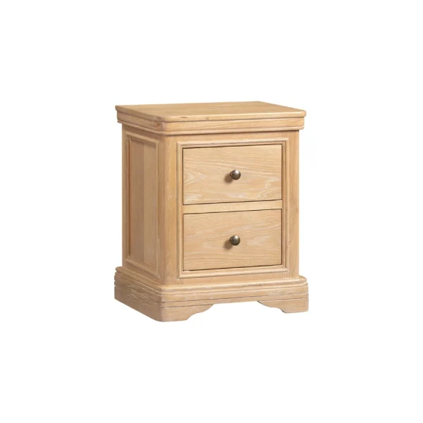 Alberta Oak 2 Drawer Bedside Table