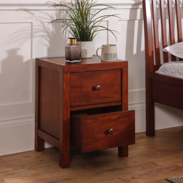 Java 2 Drawer Bedside Table