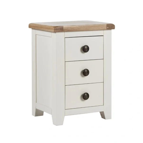 Maine 3 Drawer Bedside Table