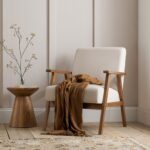 Ellwood oak frame white fabric